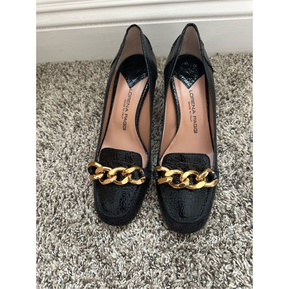 LORENA PAGGI HEEL CHAIN LOAFER Desert shoes Size 38 USA Size 7.5